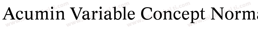 Acumin Variable Concept Normal字体转换